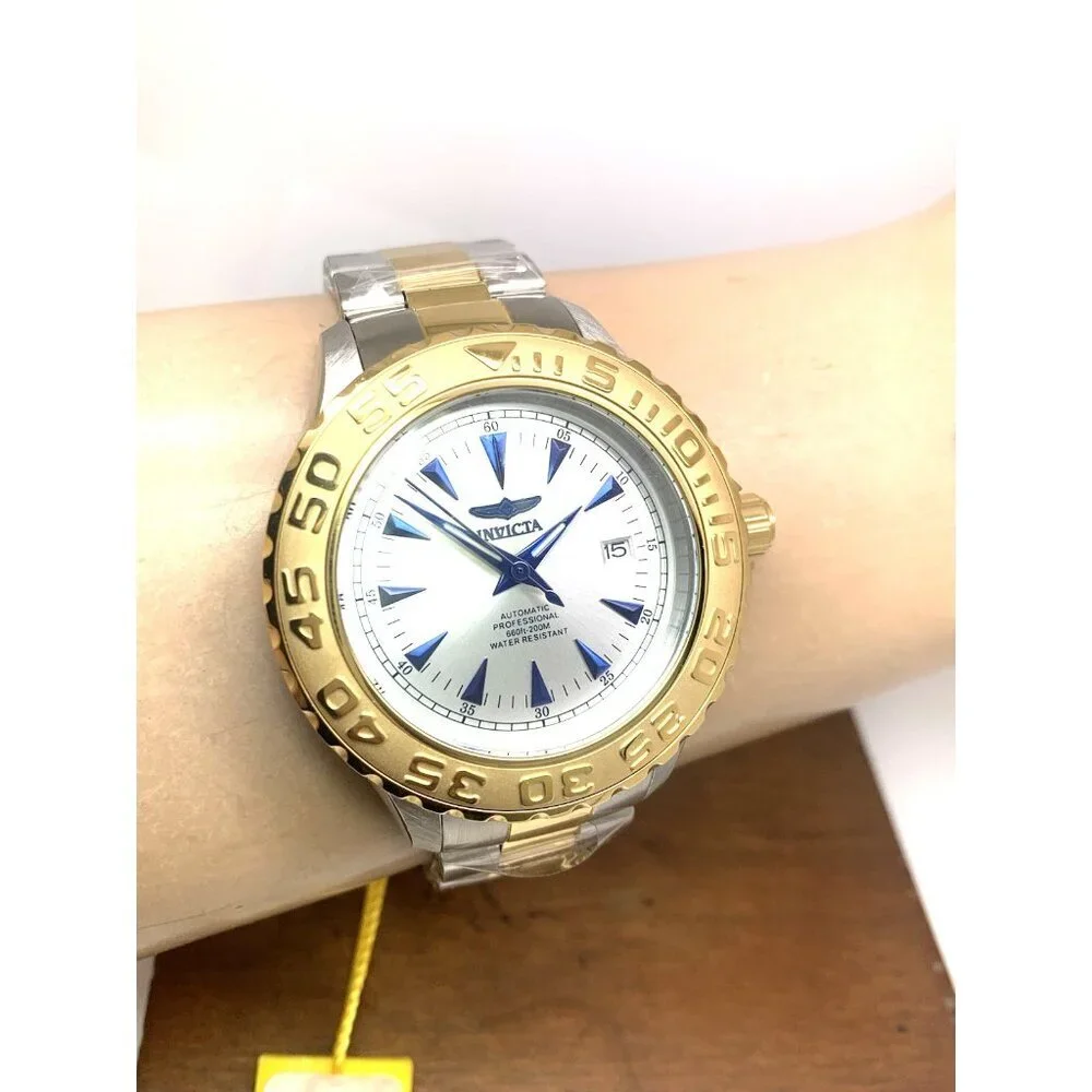 Invicta Men's Watch 2307 Ocean Ghost Automatic Silver Dial Two Tone Steel 47mm